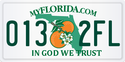 FL license plate 0132FL