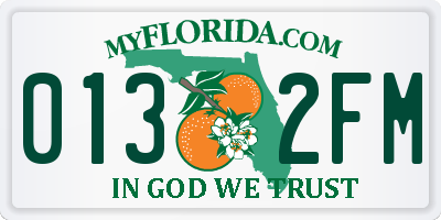 FL license plate 0132FM
