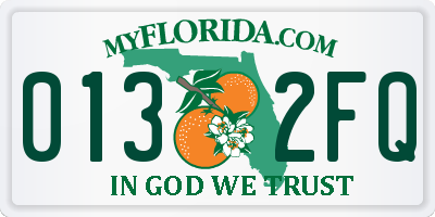 FL license plate 0132FQ
