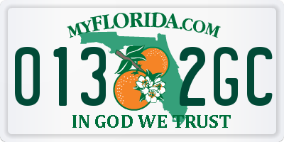 FL license plate 0132GC