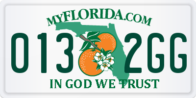 FL license plate 0132GG