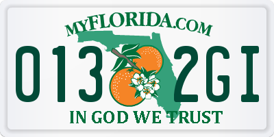 FL license plate 0132GI