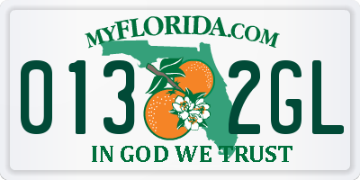FL license plate 0132GL