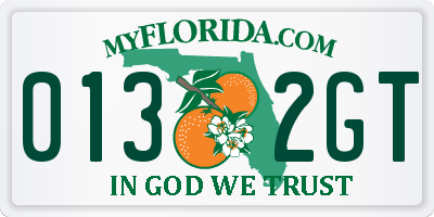 FL license plate 0132GT