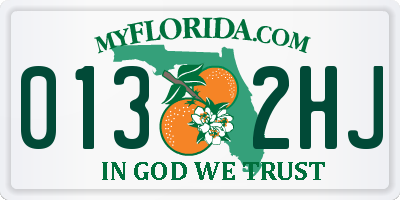 FL license plate 0132HJ