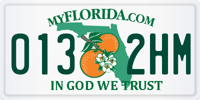 FL license plate 0132HM