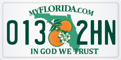 FL license plate 0132HN