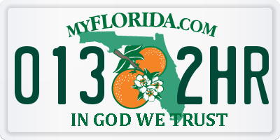 FL license plate 0132HR
