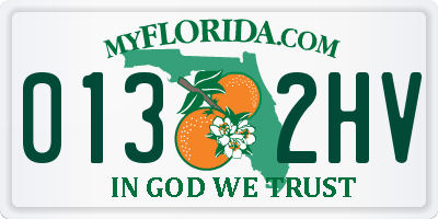 FL license plate 0132HV