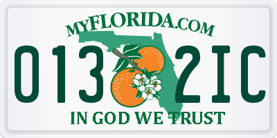 FL license plate 0132IC