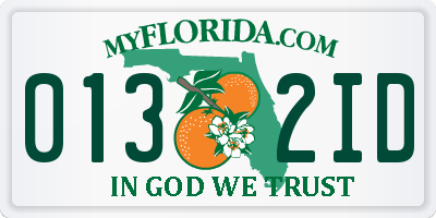 FL license plate 0132ID