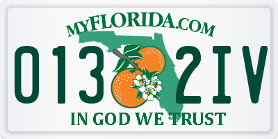 FL license plate 0132IV