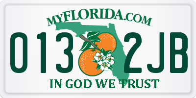 FL license plate 0132JB