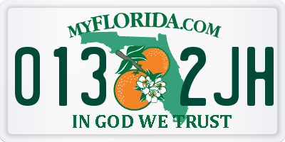 FL license plate 0132JH