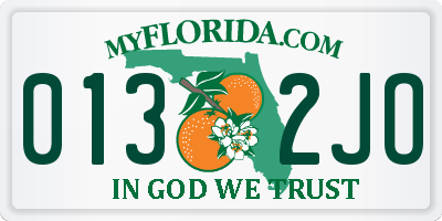FL license plate 0132JO