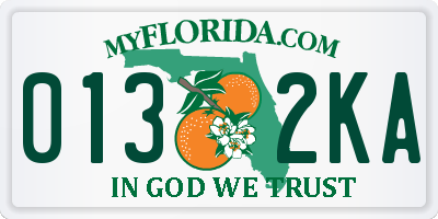 FL license plate 0132KA