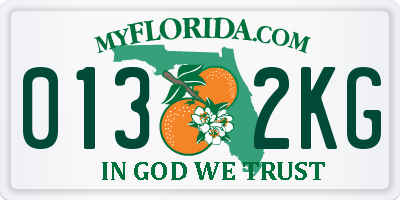 FL license plate 0132KG
