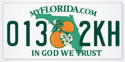 FL license plate 0132KH