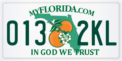 FL license plate 0132KL