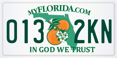 FL license plate 0132KN