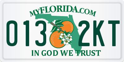 FL license plate 0132KT