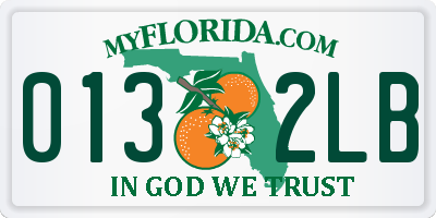 FL license plate 0132LB