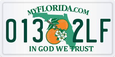 FL license plate 0132LF