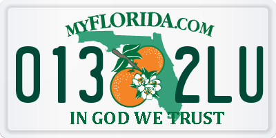 FL license plate 0132LU