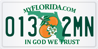 FL license plate 0132MN
