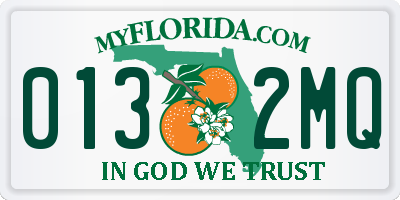FL license plate 0132MQ