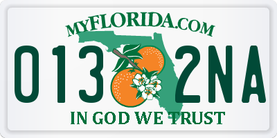 FL license plate 0132NA