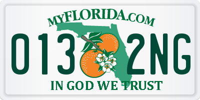 FL license plate 0132NG