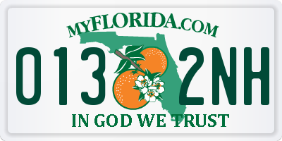 FL license plate 0132NH
