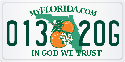 FL license plate 0132OG