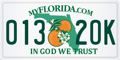 FL license plate 0132OK