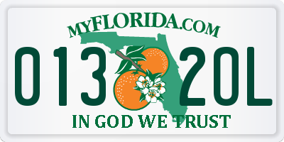 FL license plate 0132OL