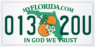 FL license plate 0132OU