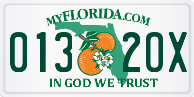 FL license plate 0132OX