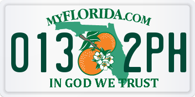 FL license plate 0132PH