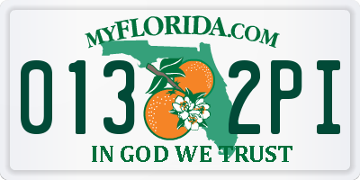 FL license plate 0132PI