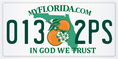 FL license plate 0132PS