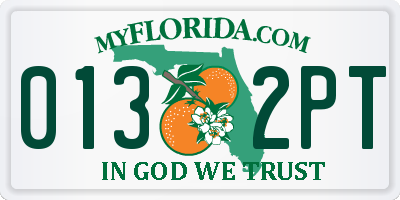 FL license plate 0132PT
