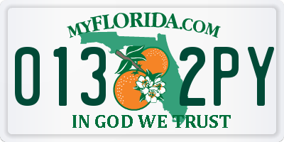 FL license plate 0132PY