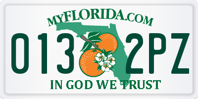 FL license plate 0132PZ
