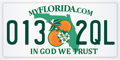 FL license plate 0132QL