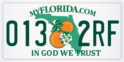FL license plate 0132RF