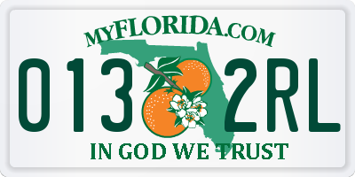 FL license plate 0132RL