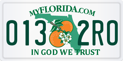 FL license plate 0132RO