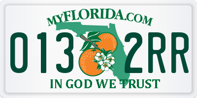 FL license plate 0132RR