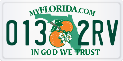 FL license plate 0132RV